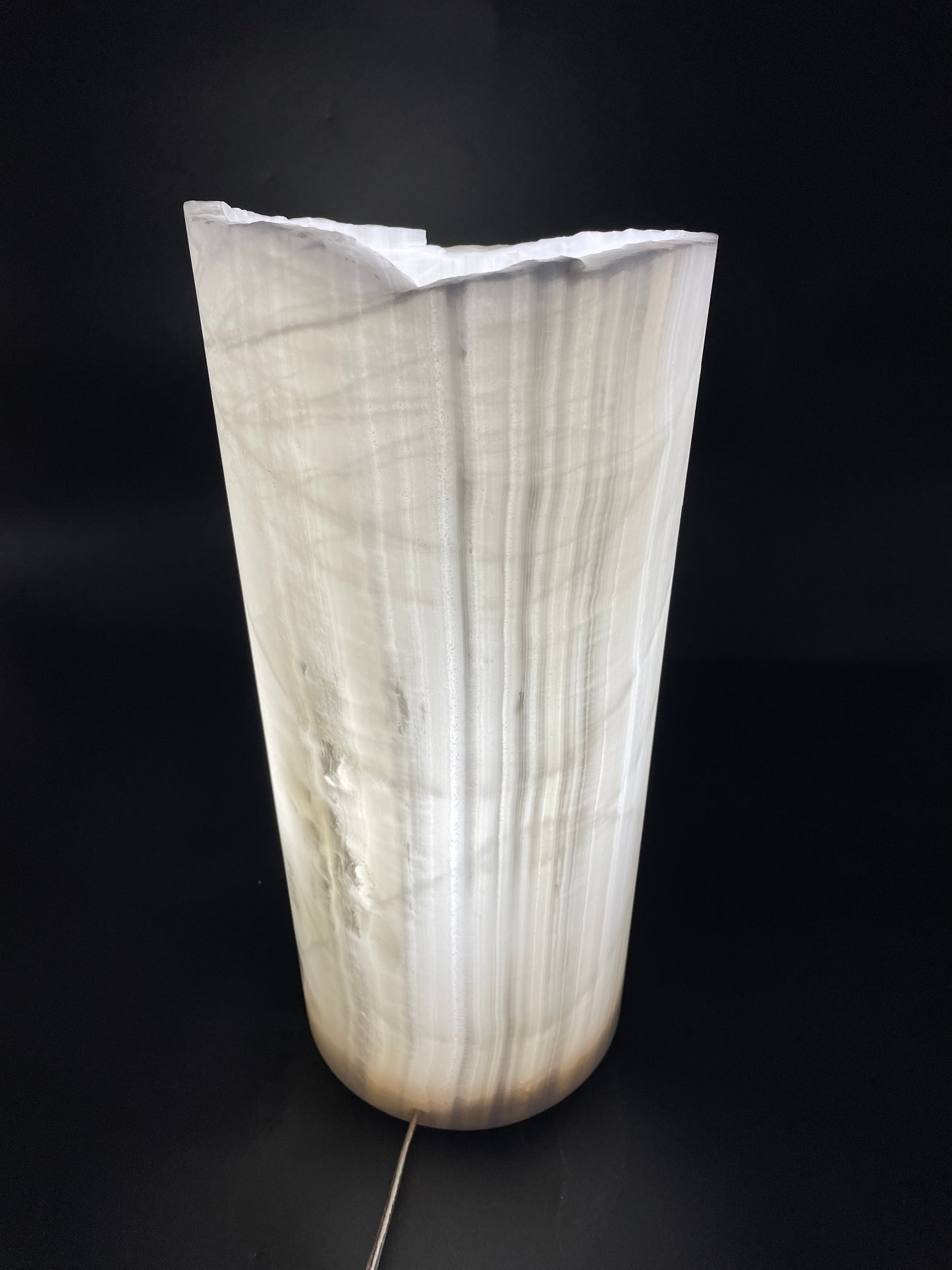 White Open Decorative Onyx Lamp