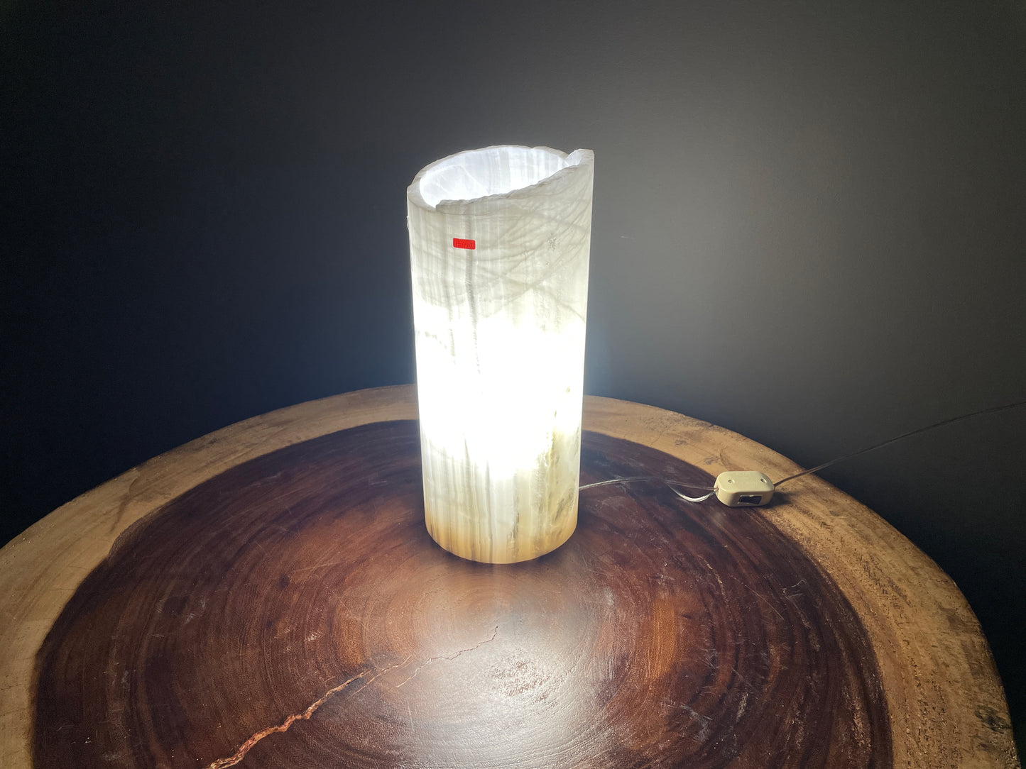 White Open Decorative Onyx Lamp