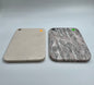 Beige/Multicolor 2pc Marble Cutting Board Set