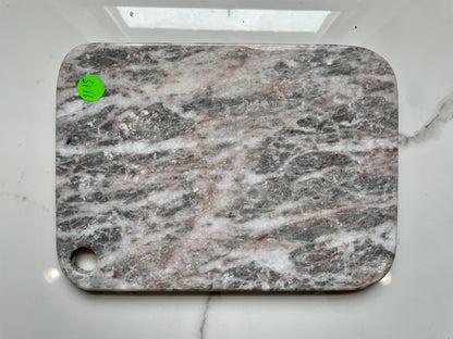 Beige/Multicolor 2pc Marble Cutting Board Set