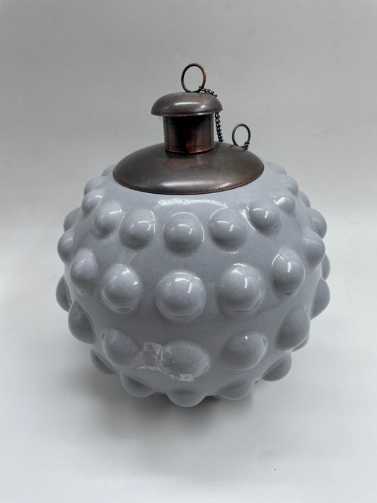 Light Gray Ball Patterned Citronella Ceramic Sphere
