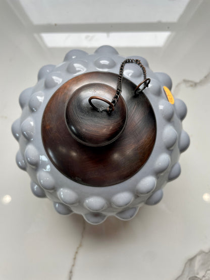Light Gray Ball Patterned Citronella Ceramic Sphere