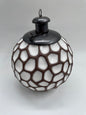 Natural White/Brown Patterned Citronella Ceramic Sphere