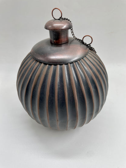Dark Gray Slices Patterned Citronella Ceramic Sphere