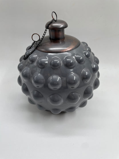 Gray Ball Patterned Citronella Ceramic Sphere