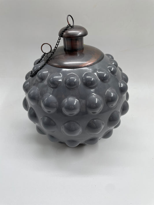 Gray Ball Patterned Citronella Ceramic Sphere