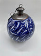 Blue Leaf Patterned Citronella Ceramic Sphere