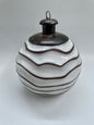 White Waves Patterned Citronella Ceramic Sphere