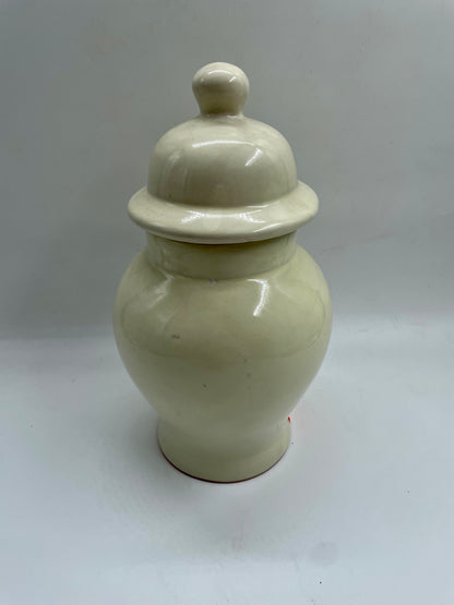 Small Beige Ceramic Urn