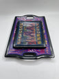 Purple/Black Unique Artistic Wooden Tray Set
