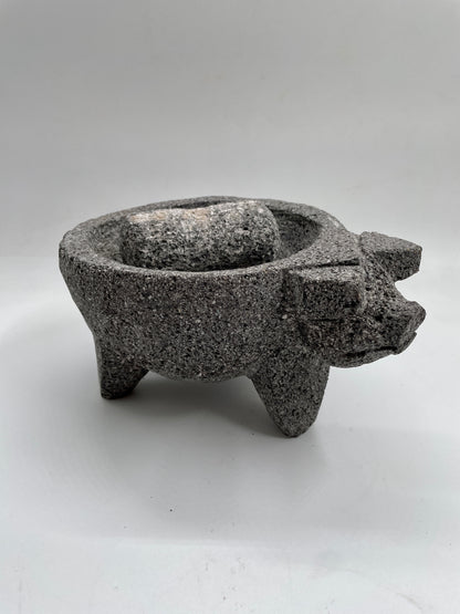 Small Pig Mexican Molcajete