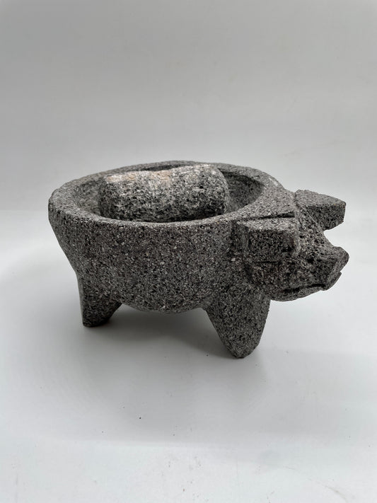 Small Pig Mexican Molcajete
