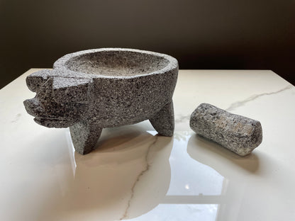 Small Pig Mexican Molcajete