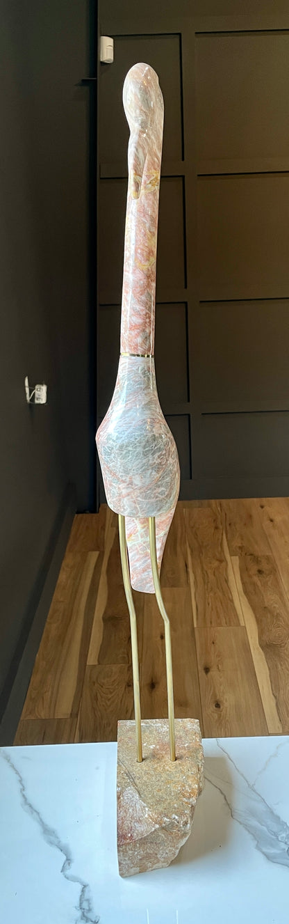 Down Pink Onyx Crane