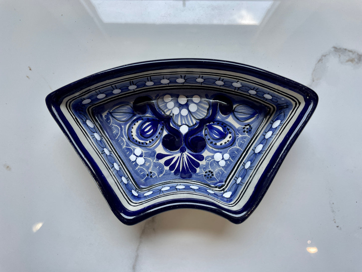 Big Blue And White Dip Talavera Tray Set