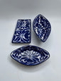 Blue And White small canoe 3pc Talavera Tray Set
