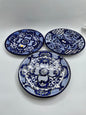Blue and White Wall Hanged Decorative 3pc Talavera Plate Set