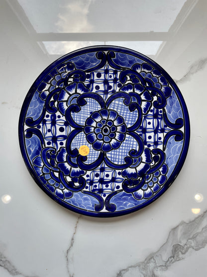 Blue and White Wall Hanged Decorative 3pc Talavera Plate Set