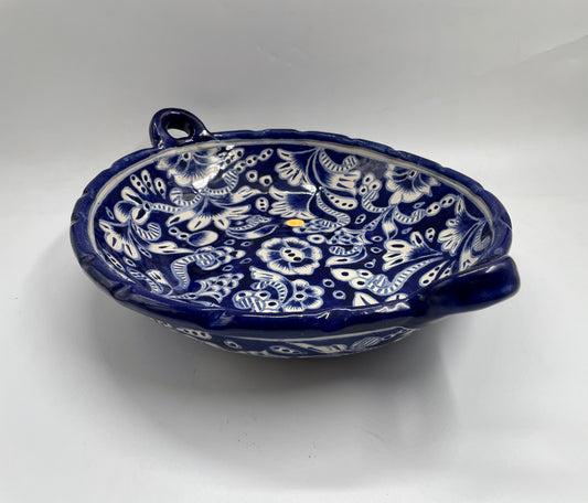 Blue and White Big  Patterned Talavera Bowl