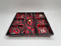 Red and Black Patterned Square Talavera Tray