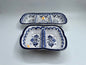 White and Blue Patterned 2pc Dip Bowl Talavera Set