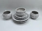 White Patterned 8pc Plate Talavera Set
