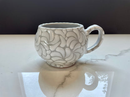 White Patterned 8pc Plate Talavera Set