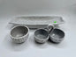 White  Patterned 3pc Canoe Bowl Talavera Set