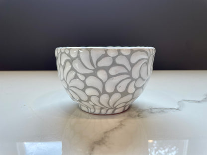 White  Patterned 3pc Canoe Bowl Talavera Set