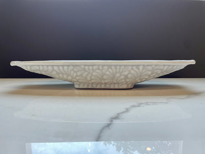 White  Patterned 3pc Canoe Bowl Talavera Set