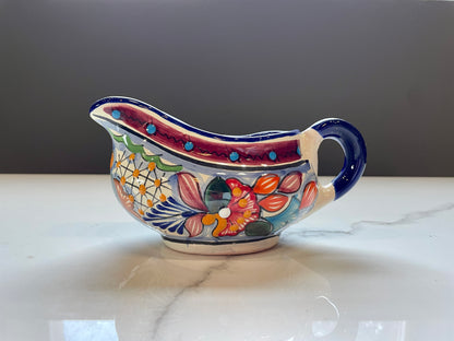Multicolor Patterned 3pc Canoe Tea Talavera Set