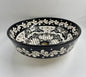 Black and White Patterned Medium Round Talavera Vessel Sink