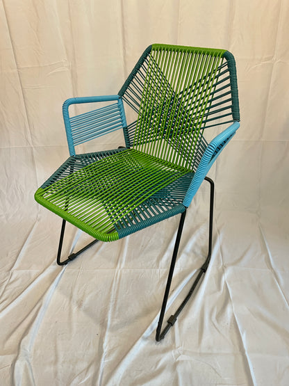 Blue and Green Viral Acapulco Chair