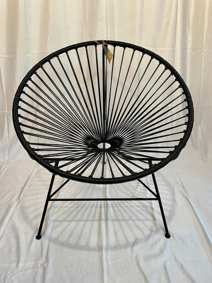Black Flower Acapulco Chair