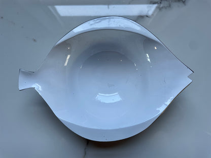 White Medium 3pc Fish Pewter Tray Set