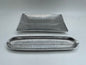 Silver Medium 2pc Rectangle Flora Pewter Tray Set