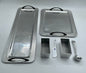Silver Medium 6pc Tray and Utensils Pewter Set