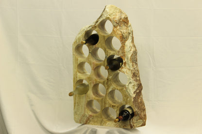 Red & Grey Onyx Stone Wine Holder
