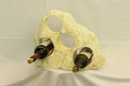 Yellow & Beige Onyx Stone Wine Holder