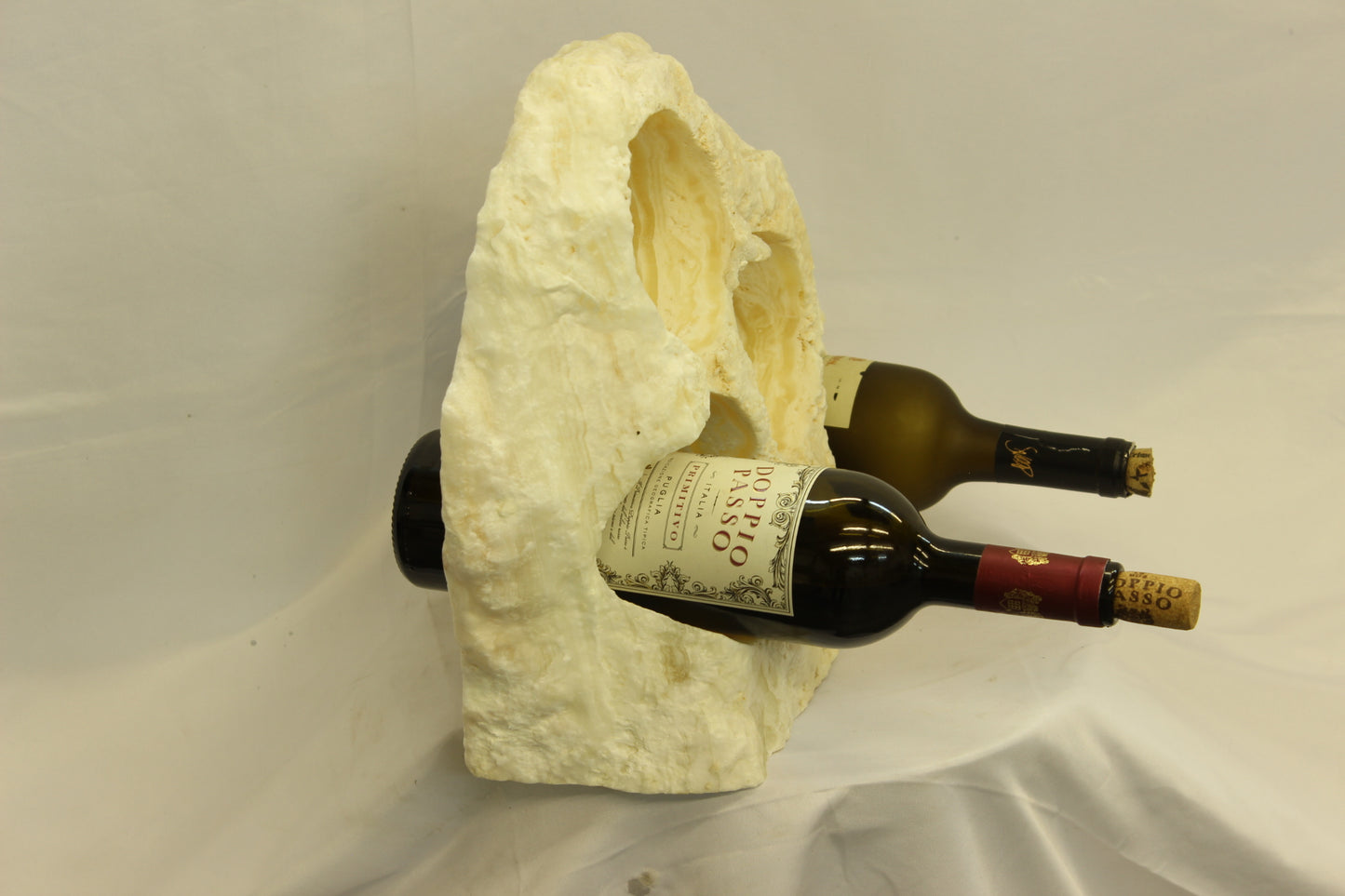 Yellow & Beige Onyx Stone Wine Holder