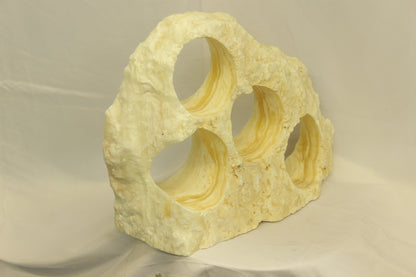 Yellow & Beige Onyx Stone Wine Holder