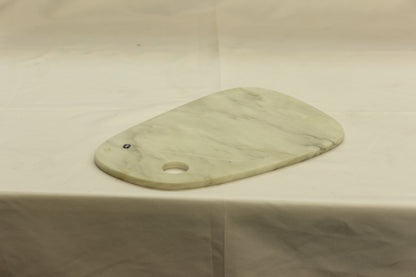 White Asymmetric Marble Cutting Board