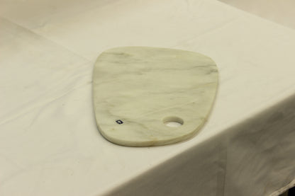 White Asymmetric Marble Cutting Board
