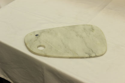 White Asymmetric Marble Cutting Board