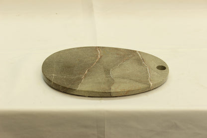 Gray Oval Marble Cutting Board