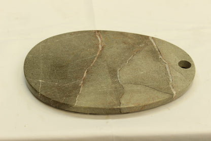 Gray Oval Marble Cutting Board