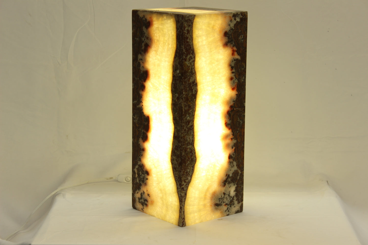 Red Blood Spatter Onyx Lamp