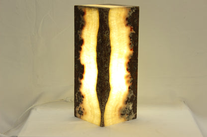 Red Blood Spatter Onyx Lamp
