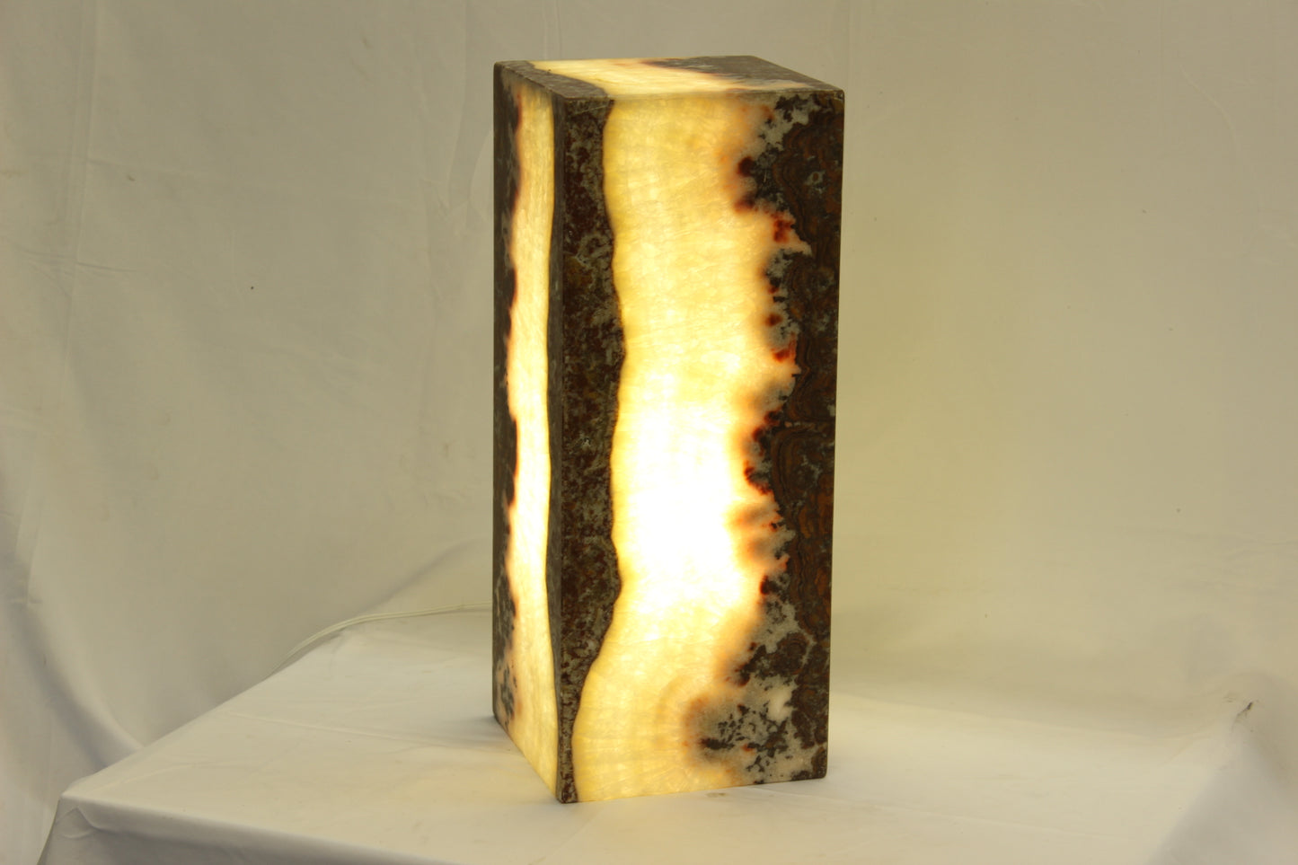 Red Blood Spatter Onyx Lamp
