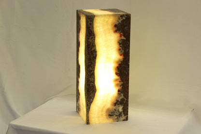 Red Blood Spatter Onyx Lamp